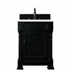 James Martin Vanities Brookfield 26in Single Vanity, Antique Black w/ 3 CM White Zeus Quartz Top 147-114-V26-AQB-3WZ